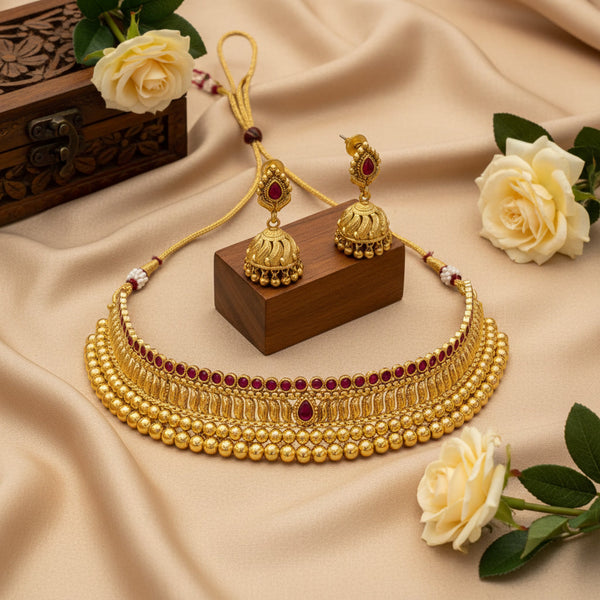 Royal Maroon Choker