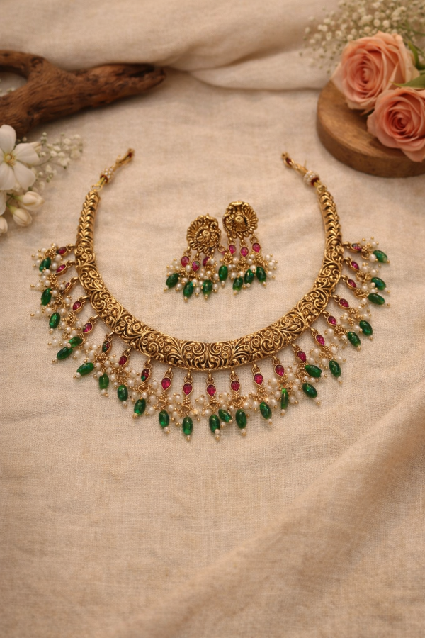 Emerald Charm Necklace