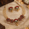 Floral Kundan & Pearl Choker Set