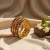 Pink Emerald 4 set Bangles