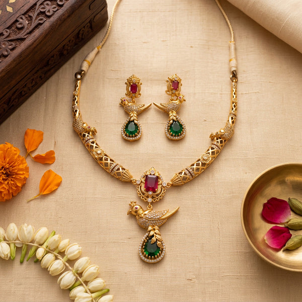 Diamond Temple Necklace