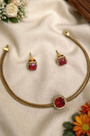 One Stone Gold Necklace