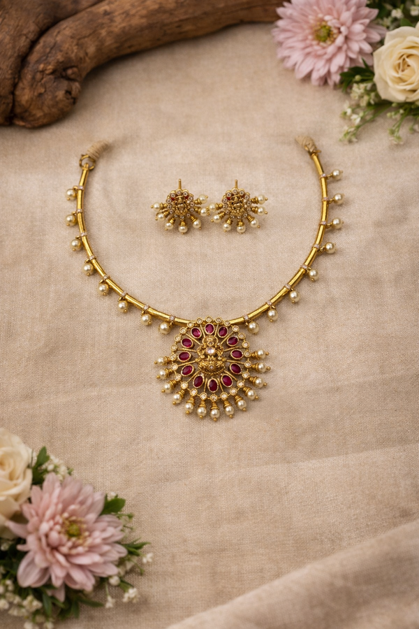 Lakshmi Temple Necklace
