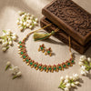 Green Antique Leaf Choker