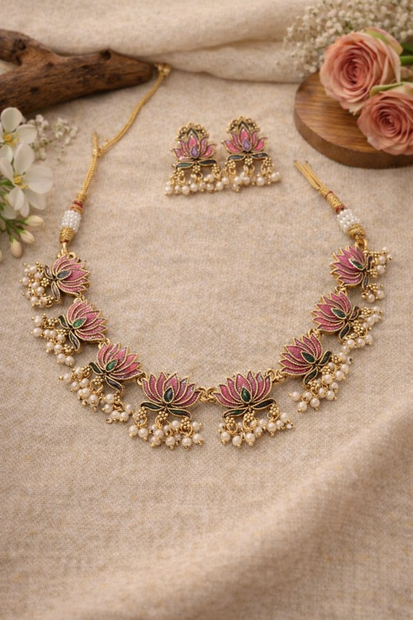 Maharani Lotus Necklace
